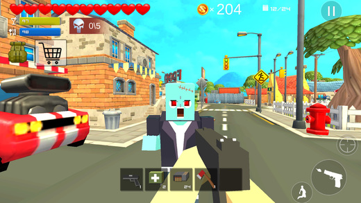 我的创造像素世界2射击:生存城市战争中文免费联机游戏