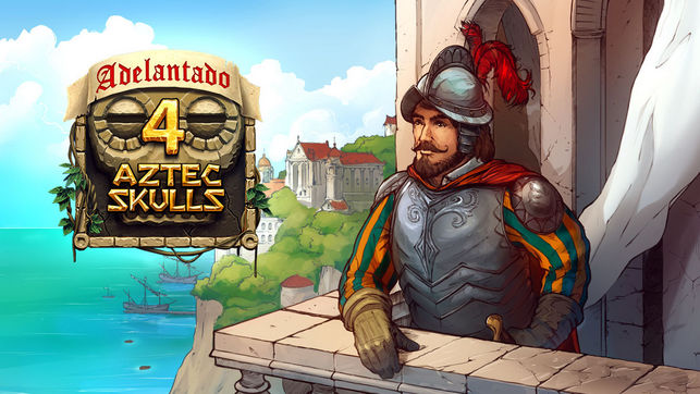 Adelantado. 4 Aztec skulls