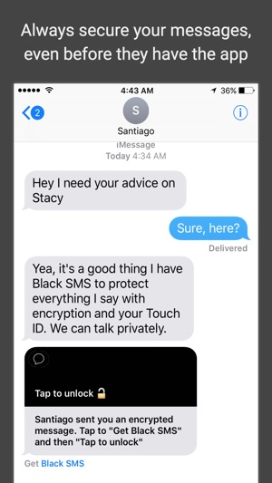 Black SMS - Protected Texts
