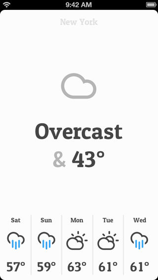 Conditions — 在旅途中美丽的天气信息！