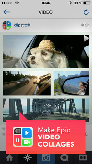 Clipstitch 照片 视频 拼贴 video and photo collage - 结合 多种 图片 视频 格 帧 - 邮寄