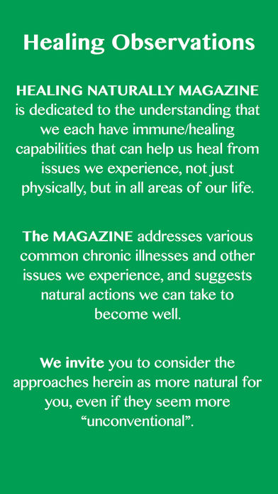 HEALING NATURALLY MAGAZINE