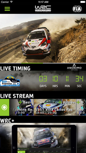 WRC -The Official FIA World Rally Championship App
