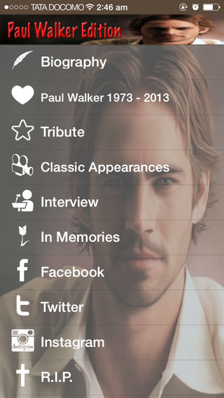 GreatApp - Paul Walker Edition
