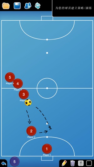 的室内五人足球教练战术板(F)